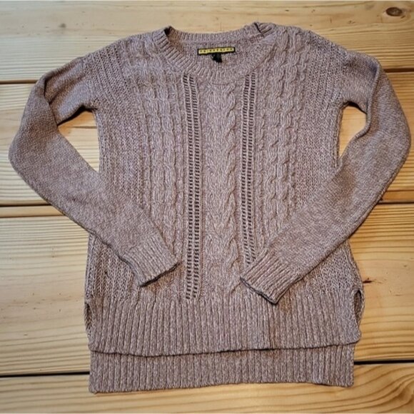 Prince & Fox Sweater XS Raspberry Pink Cable Knit Cotton Blend Slim Fit Cute - Picture 1 of 12